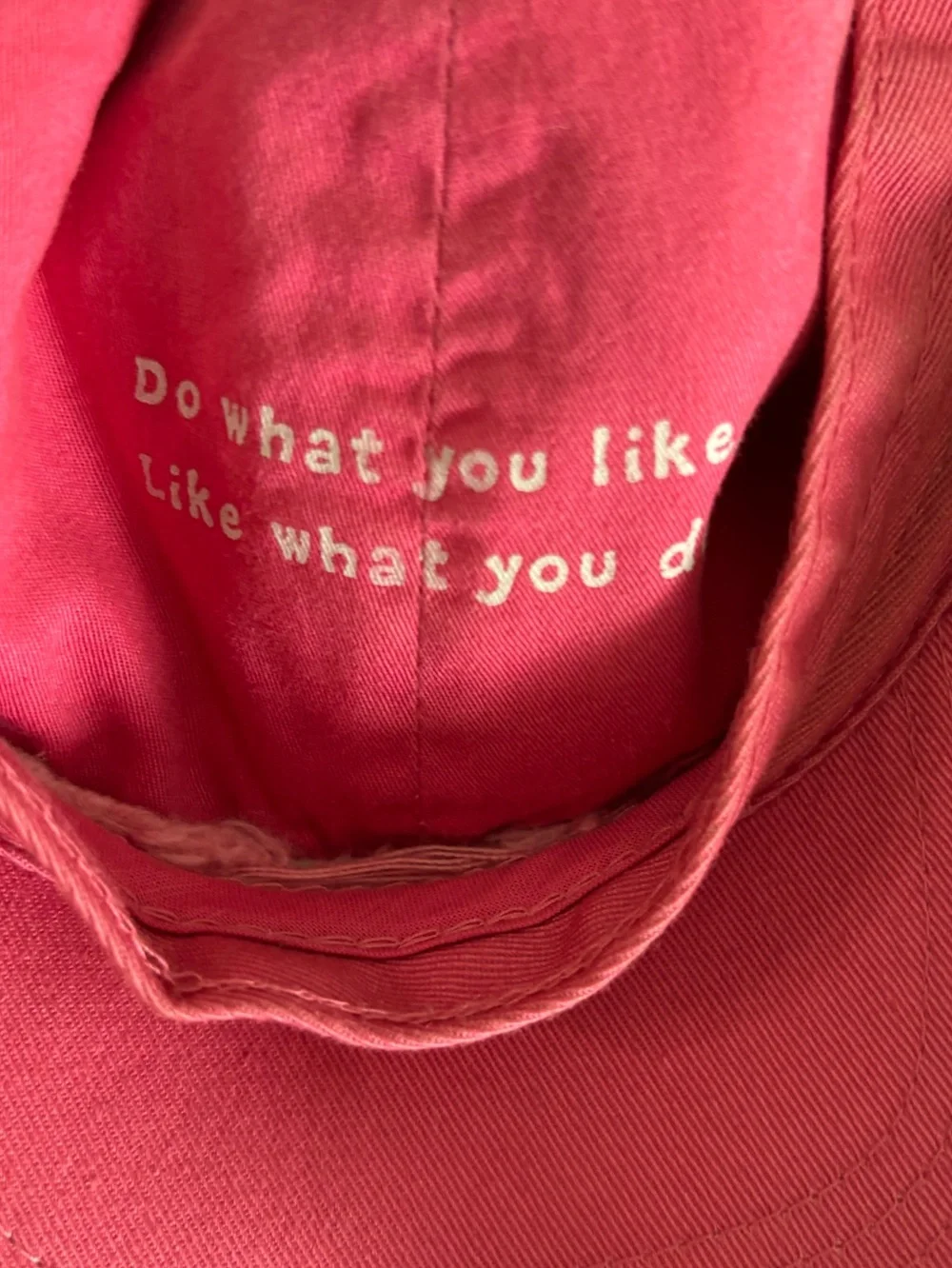 Life Is Good Washed Rose / Pink Baseball Hat White Peace Sign Cap 100% Cotton